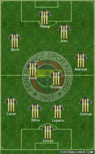 Fenerbahçe SK Formation 2010