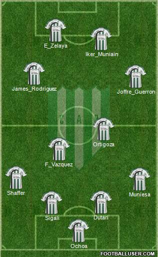 Banfield 4-2-2-2 football formation