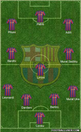 F.C. Barcelona Formation 2010