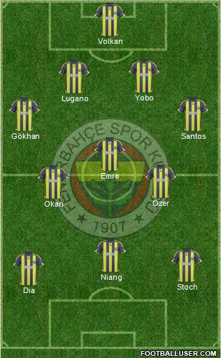 Fenerbahçe SK Formation 2010