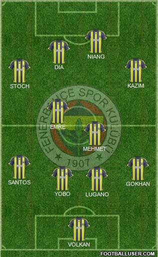 Fenerbahçe SK Formation 2010