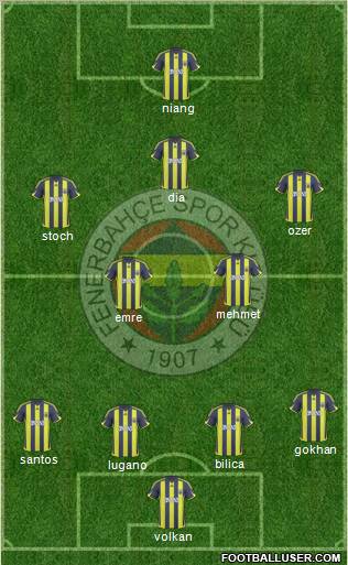 Fenerbahçe SK Formation 2010