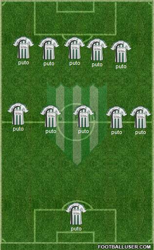 Banfield 5-4-1 football formation