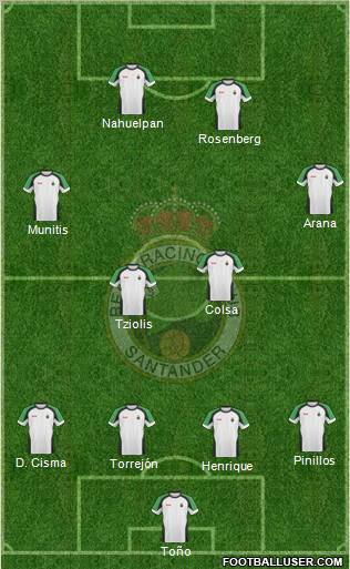 R. Racing Club S.A.D. football formation