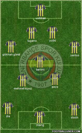 Fenerbahçe SK Formation 2010