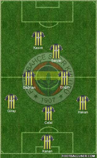 Fenerbahçe SK Formation 2010
