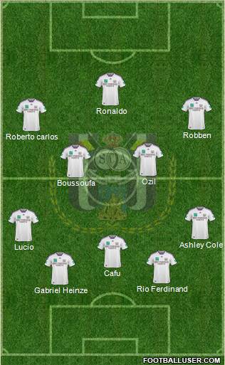 RSC Anderlecht 5-3-2 football formation