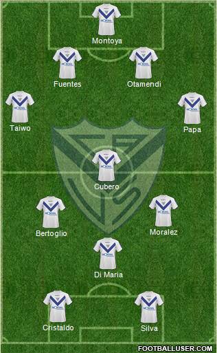 Vélez Sarsfield 4-1-3-2 football formation