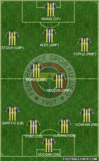 Fenerbahçe SK Formation 2010