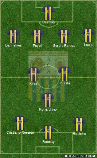 Athlétic Club Arles-Avignon 4-3-3 football formation