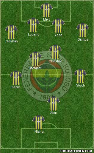 Fenerbahçe SK Formation 2010