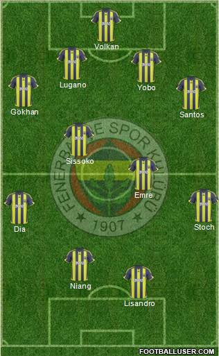 Fenerbahçe SK Formation 2010