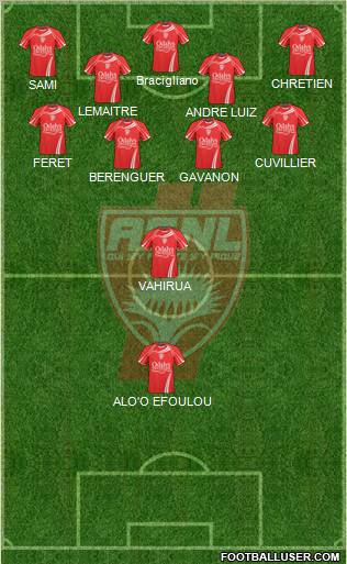 A.S. Nancy Lorraine 4-4-2 football formation