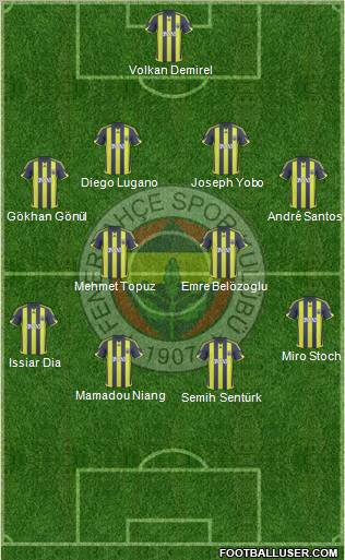 Fenerbahçe SK Formation 2010
