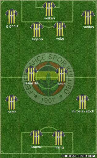 Fenerbahçe SK Formation 2010