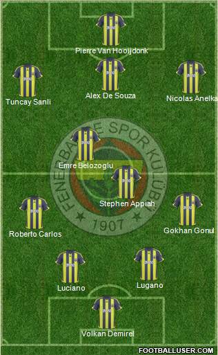 Fenerbahçe SK Formation 2010
