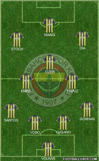 Fenerbahçe SK Formation 2010