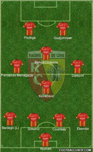 Racing Club de Lens football formation