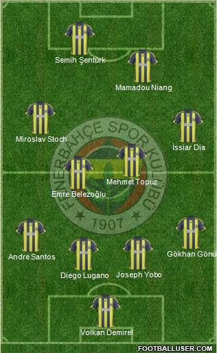 Fenerbahçe SK Formation 2010