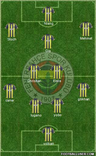 Fenerbahçe SK Formation 2010