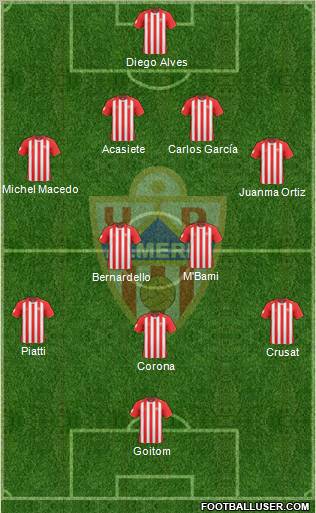 U.D. Almería S.A.D. football formation