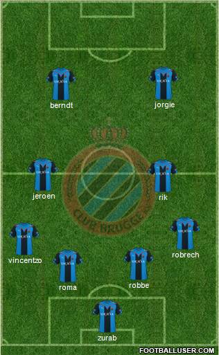 Club Brugge KV football formation