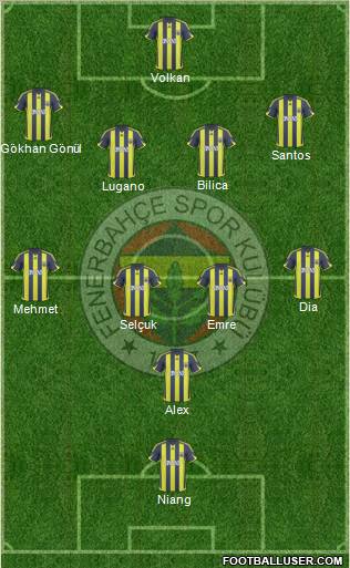 Fenerbahçe SK Formation 2010