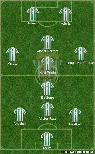 Córdoba C.F., S.A.D. football formation