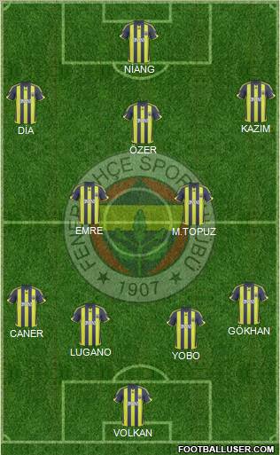 Fenerbahçe SK Formation 2010