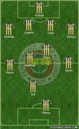 Fenerbahçe SK Formation 2010