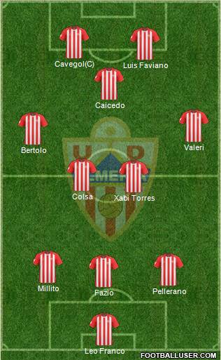 U.D. Almería S.A.D. football formation