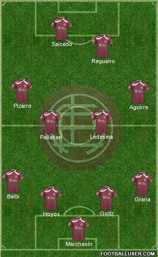 Lanús football formation