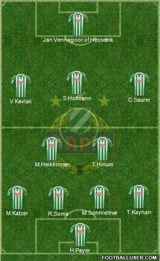 SK Rapid Wien 4-2-3-1 football formation