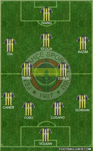 Fenerbahçe SK Formation 2010