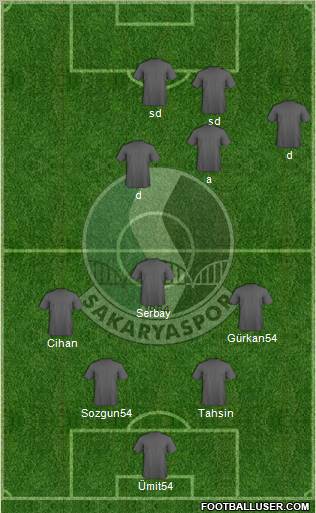 Sakaryaspor A.S. Formation 2010