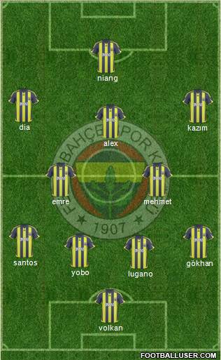 Fenerbahçe SK Formation 2010