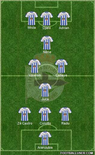 R.C. Deportivo de La Coruña S.A.D. football formation