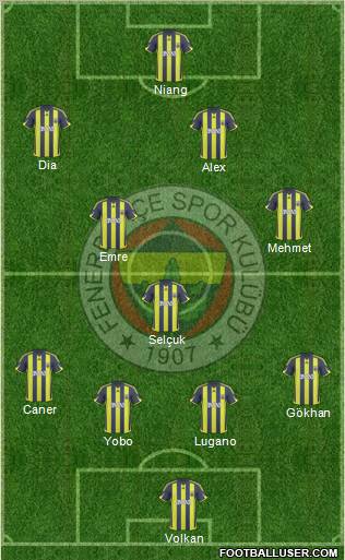 Fenerbahçe SK Formation 2010