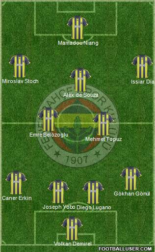 Fenerbahçe SK Formation 2010