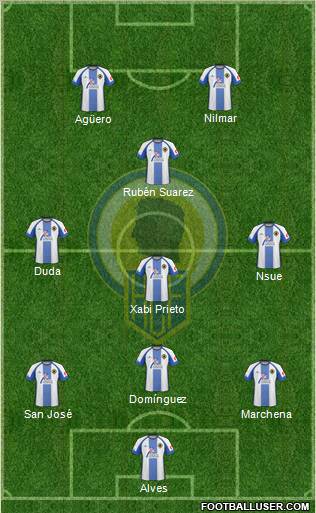 Hércules C.F., S.A.D. 3-4-3 football formation