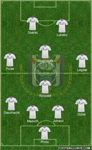 RSC Anderlecht football formation