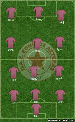 GAO Ethnikos Asteras Formation 2010