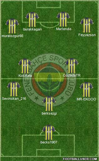 Fenerbahçe SK Formation 2010