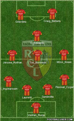 Racing Club de Lens football formation