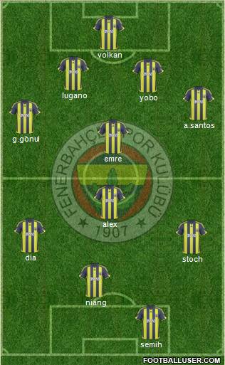 Fenerbahçe SK Formation 2010
