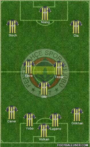 Fenerbahçe SK Formation 2010