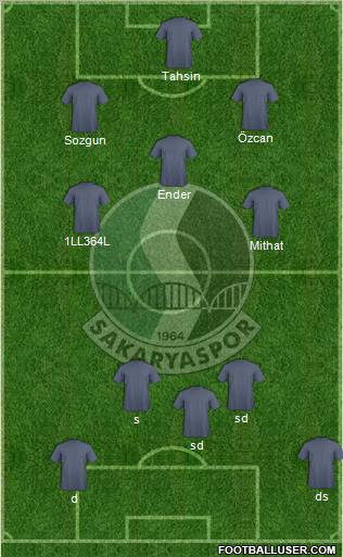 Sakaryaspor A.S. Formation 2010