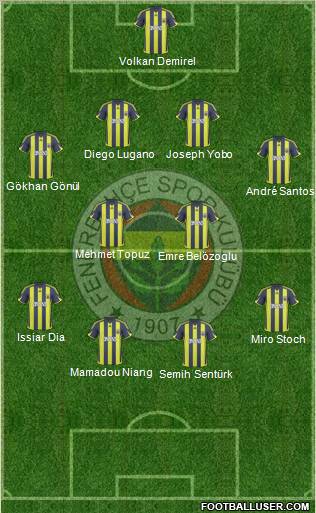 Fenerbahçe SK Formation 2010