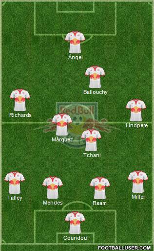 New York Red Bulls 4-4-1-1 football formation