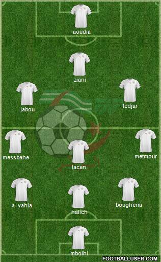 Algeria football formation